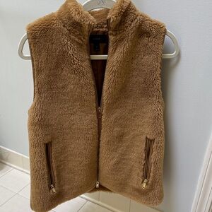 J. Crew Camel-colored Fleece Vest